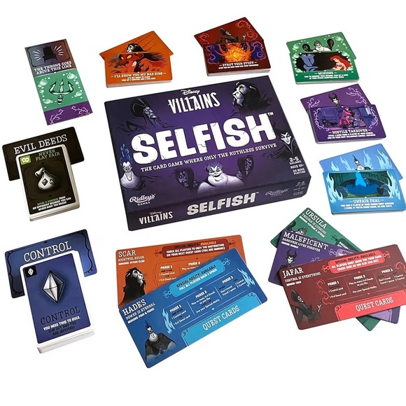 Disney Villains Selfish Card Game in Purple - Picture 10 of 13